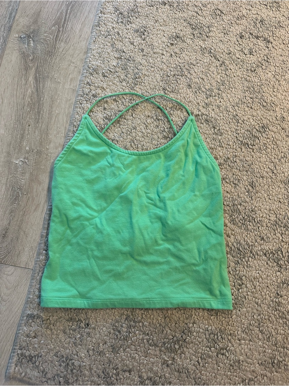 American Eagle Outfitters Mint Green Crossback Crop Tank